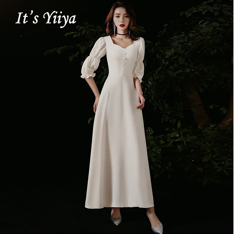 White Evening Dresses It's Yiiya AR437 Vintage Square Collar Robe De Soiree Puff Sleeve A Line Formal Dress Women Elegant Gowns
White Evening Dresses It's Yiiya AR437 Vintage Square Collar Robe De Soiree Puff Sleeve A Line Formal Dress Women Elegant Gowns