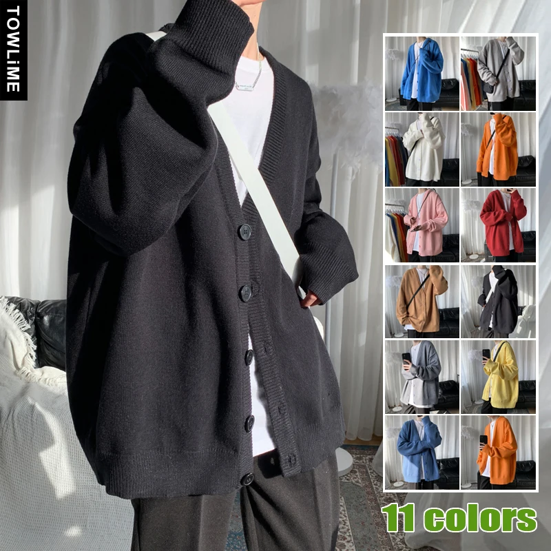 2021 Spring Men's Solid Cardigan Sweater Man Fashion Casual V-Neck Knitted Sweater Coat Women Korean Streetwear Loose Jackets
2021 Spring Men's Solid Cardigan Sweater Man Fashion Casual V-Neck Knitted Sweater Coat Women Korean Streetwear Loose Jackets