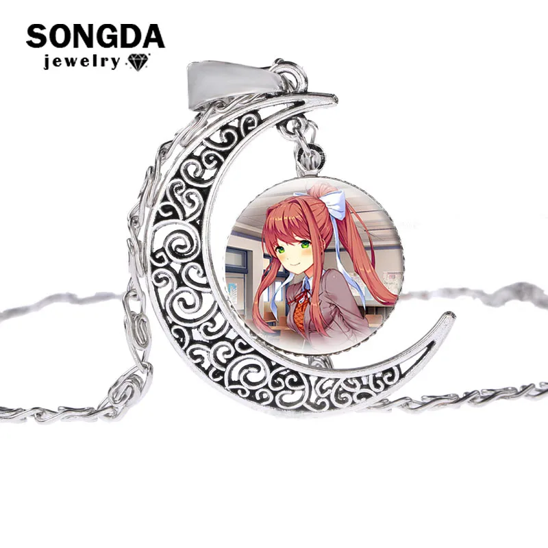 Doki Doki Literature Necklace Cartoon Sayori Yuri Natsuki Monika Glass Moon Metal Pendant Chain Necklace For Women Girls Jewelry
Doki Doki Literature Necklace Cartoon Sayori Yuri Natsuki Monika Glass Moon Metal Pendant Chain Necklace For Women Girls Jewelry