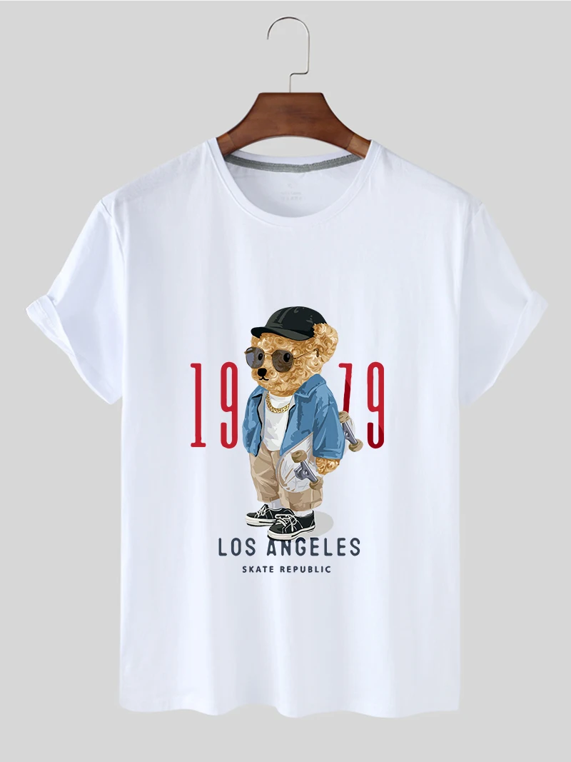 Cotton Cute Bear T-shirt Street Clothes Summer Oversize T-shirt Lady Harajuku Short-sleeved Shirt T-shirt Female Print T-shirt
Cotton Cute Bear T-shirt Street Clothes Summer Oversize T-shirt Lady Harajuku Short-sleeved Shirt T-shirt Female Print T-shirt
