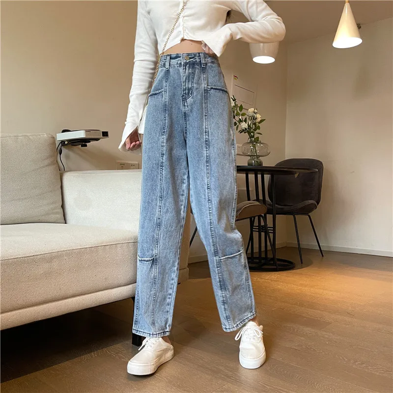 Jeans women's 2021 spring new summer high waist slim and versatile cropped straight pants
Jeans women's 2021 spring new summer high waist slim and versatile cropped straight pants