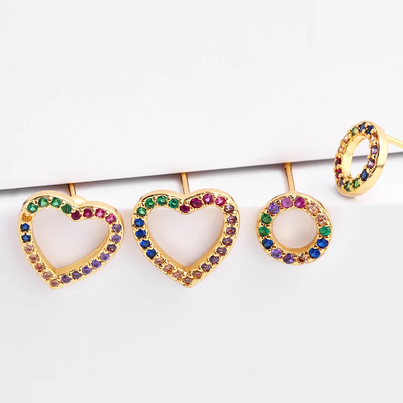 2020 New Stud Earrings Zircon Heart Colorful INS Hot-selling Wedding for women Gift Party Fashion Jewelry
2020 New Stud Earrings Zircon Heart Colorful INS Hot-selling Wedding for women Gift Party Fashion Jewelry