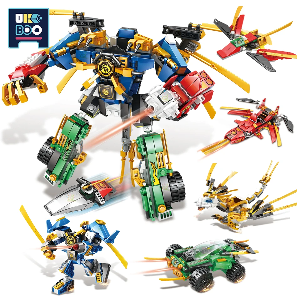 UKBOO 677PCS City Ninja Flame War Mecha Model Building Blocks Set Warrior Robot Figures Constructor Bricks Toys For Children
UKBOO 677PCS City Ninja Flame War Mecha Model Building Blocks Set Warrior Robot Figures Constructor Bricks Toys For Children
