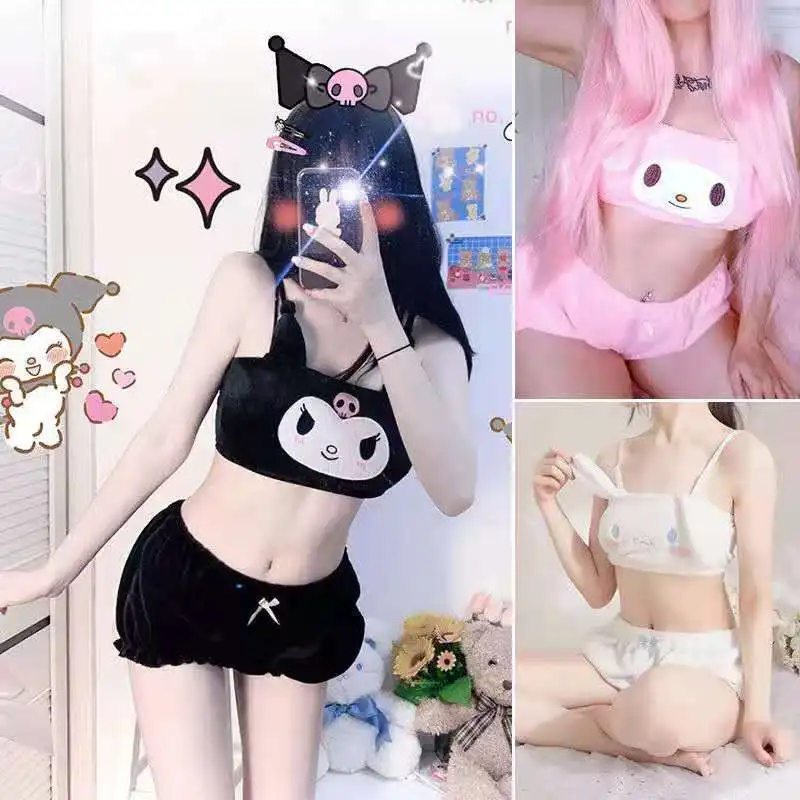 Girls Plush Pajamas Set Anime Cute Velvet Fluffy Tube Top Shorts Comfortable Cute Rabbit Ear Pajamas Girl Home Service
Girls Plush Pajamas Set Anime Cute Velvet Fluffy Tube Top Shorts Comfortable Cute Rabbit Ear Pajamas Girl Home Service