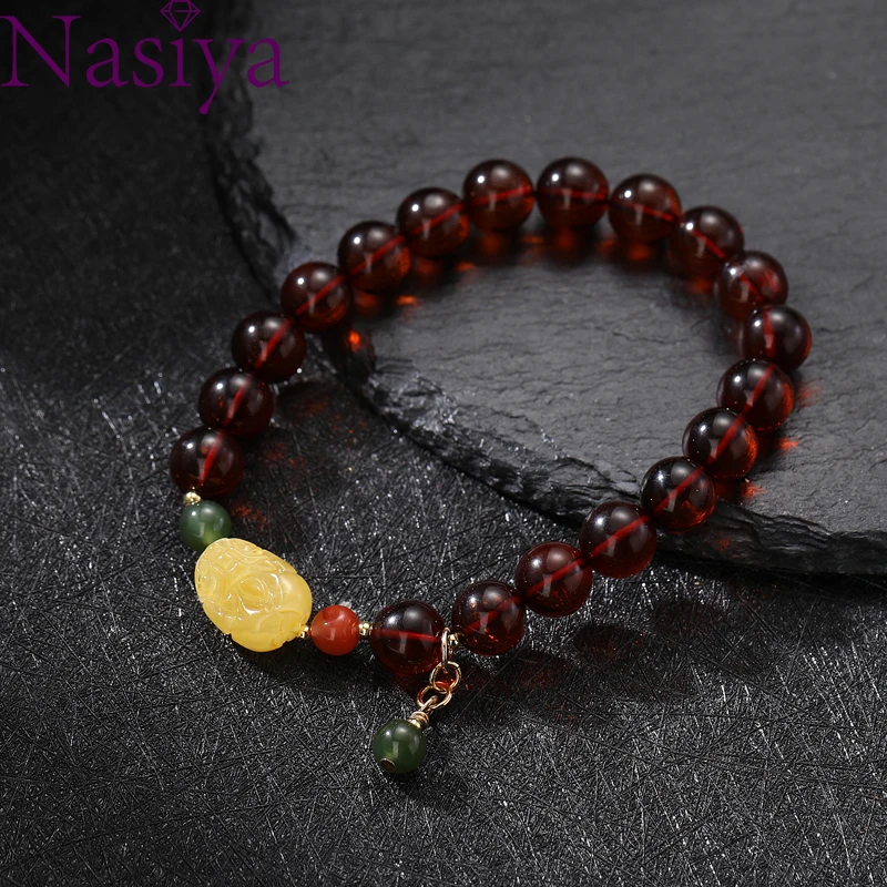New Style Blood Amber Beeswax Bracelet Charm Bracelet Luxury Natural Jewelry Beaded Bracelet for Women Gift Bangles Wholesale
New Style Blood Amber Beeswax Bracelet Charm Bracelet Luxury Natural Jewelry Beaded Bracelet for Women Gift Bangles Wholesale