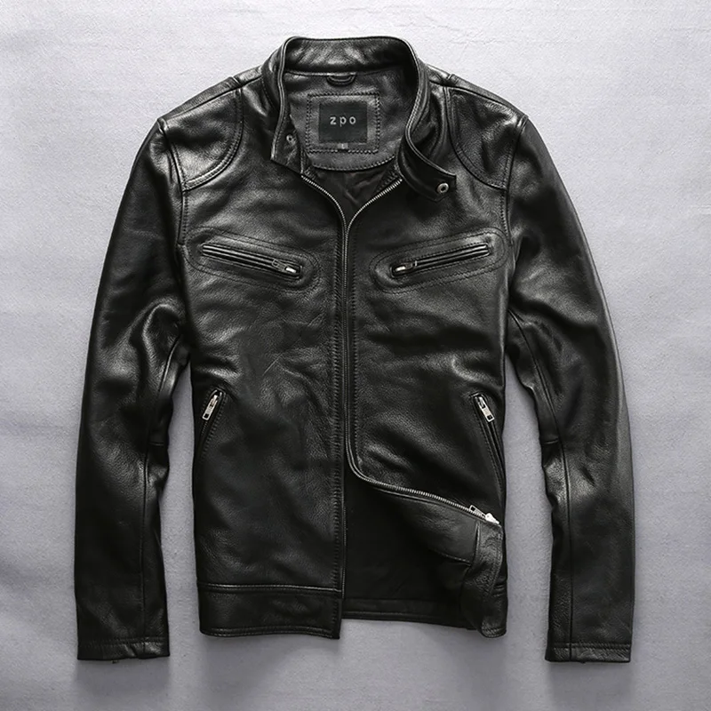 2209 big size hot ZZD sale cow leather clothing Mens genuine cowhide leather simple design slim leather jacket outerwear
2209 big size hot ZZD sale cow leather clothing Mens genuine cowhide leather simple design slim leather jacket outerwear