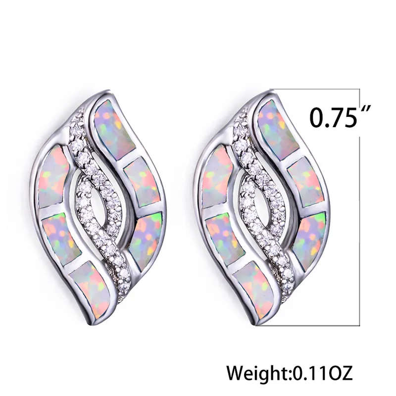 Charm Female White Blue Opal Jewelry Vintage Silver Color Wedding Earrings For Women Cute Bride Geometry Wedding Earrings
Charm Female White Blue Opal Jewelry Vintage Silver Color Wedding Earrings For Women Cute Bride Geometry Wedding Earrings