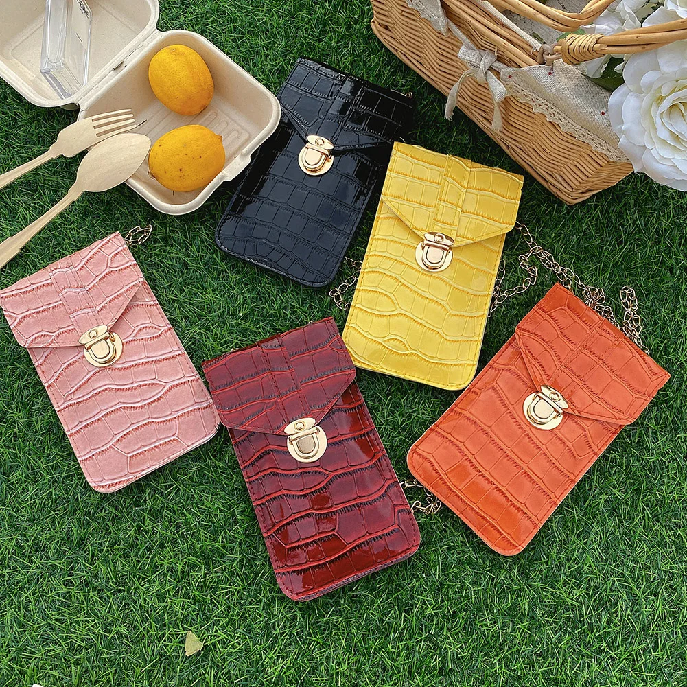 Fashion Women Alligator Pattern Messenger Bag Chain PU Leather Crossbody Bags Transparent Touch Screen Phone Bags
Fashion Women Alligator Pattern Messenger Bag Chain PU Leather Crossbody Bags Transparent Touch Screen Phone Bags