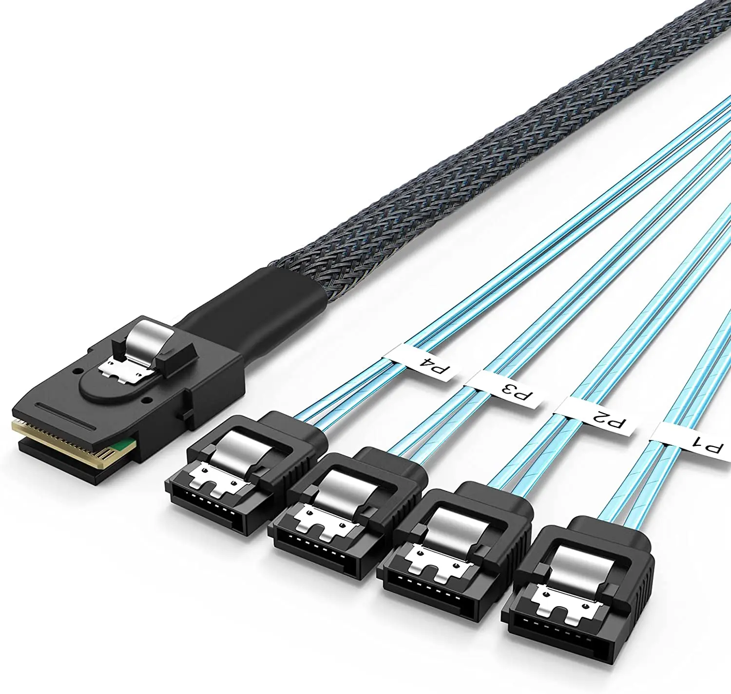 Mini SAS 36Pin (SFF-8087) штекер на 4 SATA 7Pin разъем, Mini SAS хост/контроллер на 4 SATA Целевая/задняя панель, 1 м/3,3 фута
Mini SAS 36Pin (SFF-8087) штекер на 4 SATA 7Pin разъем, Mini SAS хост/контроллер на 4 SATA Целевая/задняя панель, 1 м/3,3 фута
