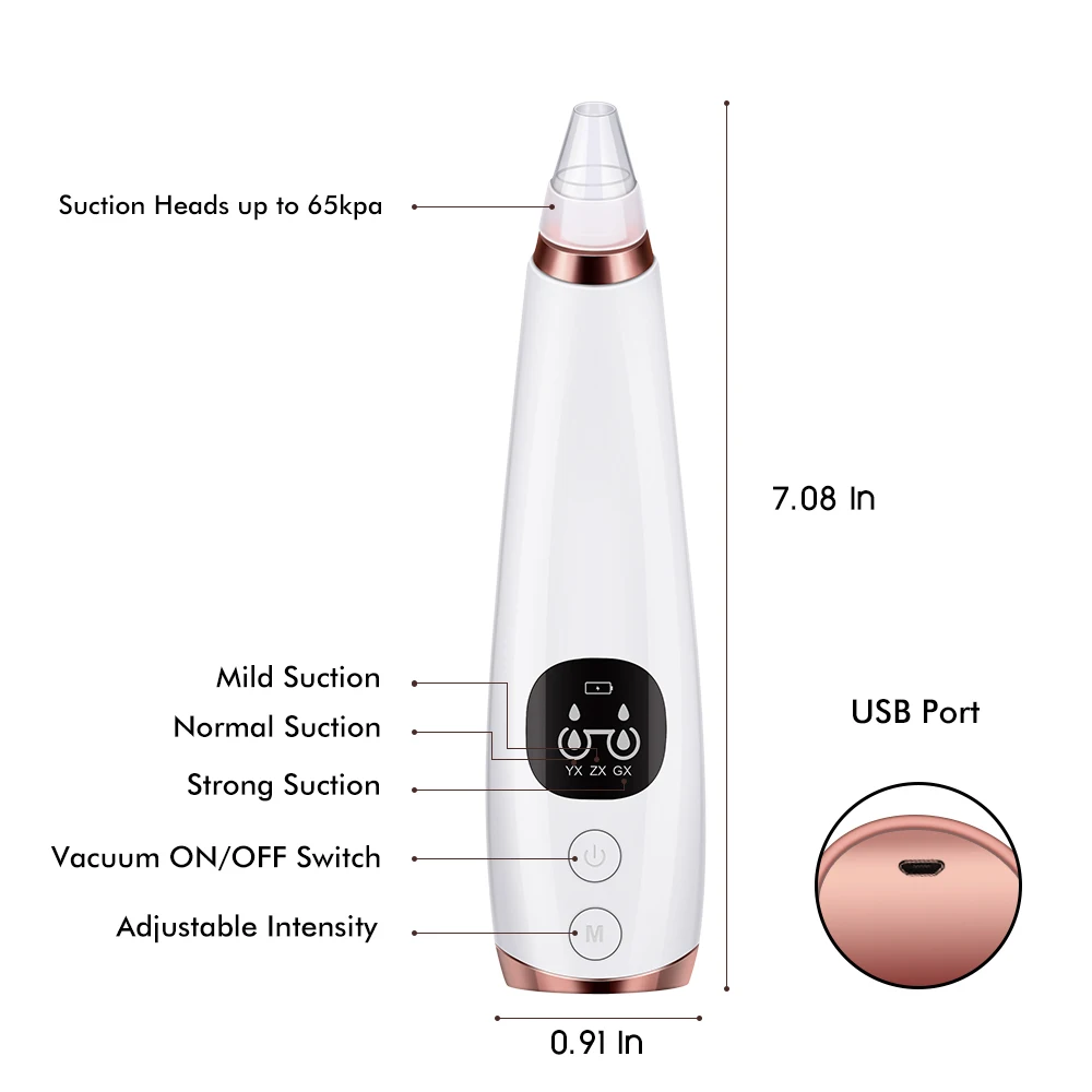 Blackhead Remover Vacuum Pore Cleaner Nose T Zone Face Deep Pore Acne Pimple Removal Vacuum Suction Beauty Device Skin Care Tool
Blackhead Remover Vacuum Pore Cleaner Nose T Zone Face Deep Pore Acne Pimple Removal Vacuum Suction Beauty Device Skin Care Tool