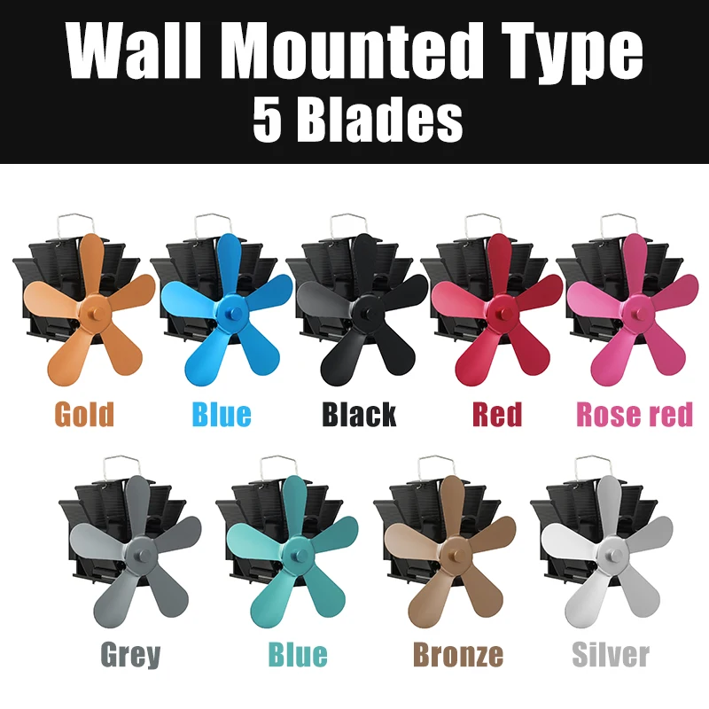 Stove Fan Wall mounted 5 Blade Fireplace Fan Heat Powered komin Wood Burner Eco Fan Home Efficient Heat Distribution 
Stove Fan Wall mounted 5 Blade Fireplace Fan Heat Powered komin Wood Burner Eco Fan Home Efficient Heat Distribution