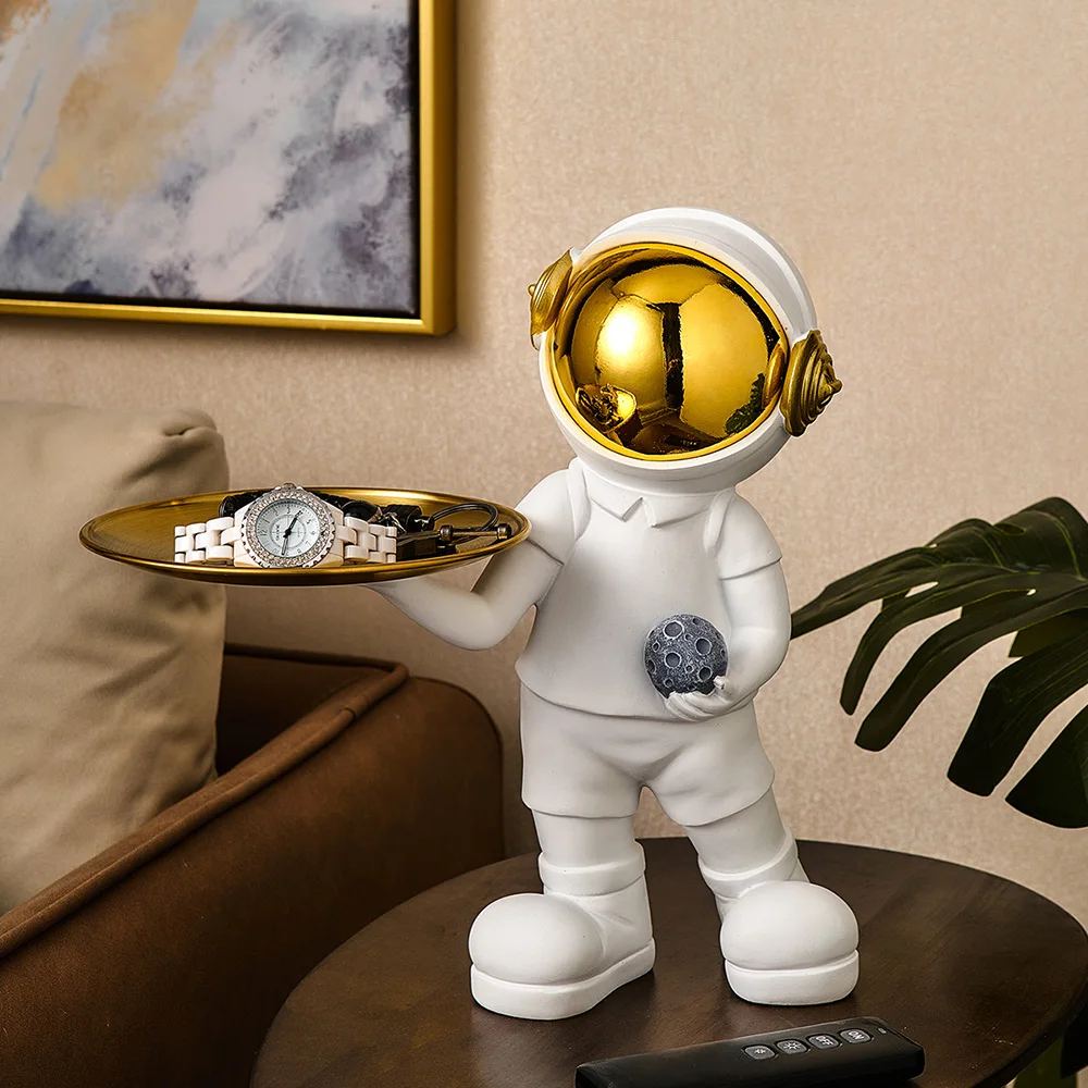 Nordic Astronaut Miniature Metal Tray Spaceman Figurine Sculpture Desk Organizer Modern Home Decoration Bookshelf Accessories
Nordic Astronaut Miniature Metal Tray Spaceman Figurine Sculpture Desk Organizer Modern Home Decoration Bookshelf Accessories