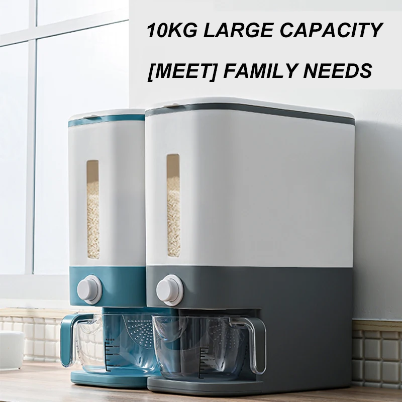 12kg Automatic Plastic Cereal Dispenser Storage Box with Measuring Cup Kitchen Rice Grain Container Organizer FBS889
12kg Automatic Plastic Cereal Dispenser Storage Box with Measuring Cup Kitchen Rice Grain Container Organizer FBS889