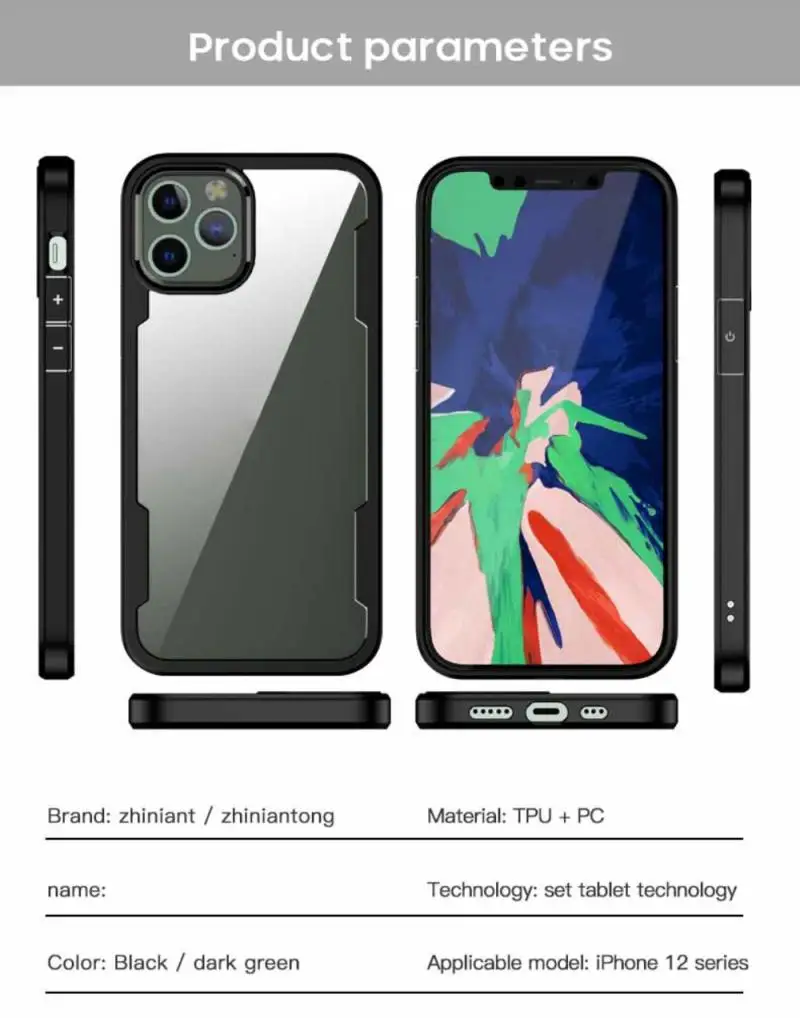 New Shockproof Case For iPhone 12 Case Transparent Case Protective Cover Thin Shell For iPhone12/12 Pro Max 6.7 Beetles TXTB1
New Shockproof Case For iPhone 12 Case Transparent Case Protective Cover Thin Shell For iPhone12/12 Pro Max 6.7 Beetles TXTB1
