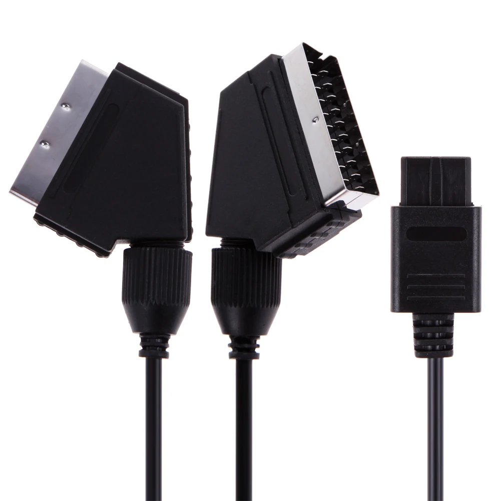 ALLOYSEED 1 8 M A/V TV Video разъем Scart RGB Cable 21 pin евро штекер scart cord wire для SNES Gamecube консоли