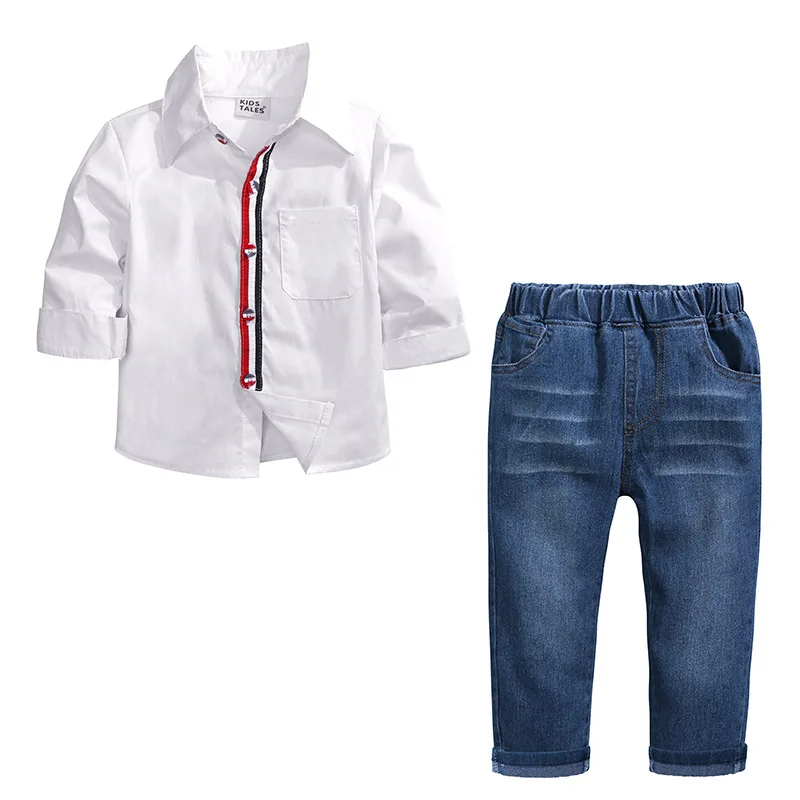2021 Retail 2pcs Boy Handsome Shirt + Jeans boys clothing baby boy sets kid's suits more color choosing free shipping AA63
2021 Retail 2pcs Boy Handsome Shirt + Jeans boys clothing baby boy sets kid's suits more color choosing free shipping AA63