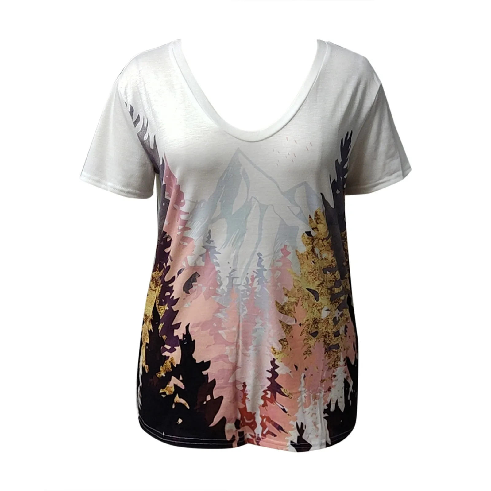 2021 Fashion Summer Clothes Women Short Sleeve Flower Landscape Print Retro Loose Tops Tee T-shirt
2021 Fashion Summer Clothes Women Short Sleeve Flower Landscape Print Retro Loose Tops Tee T-shirt