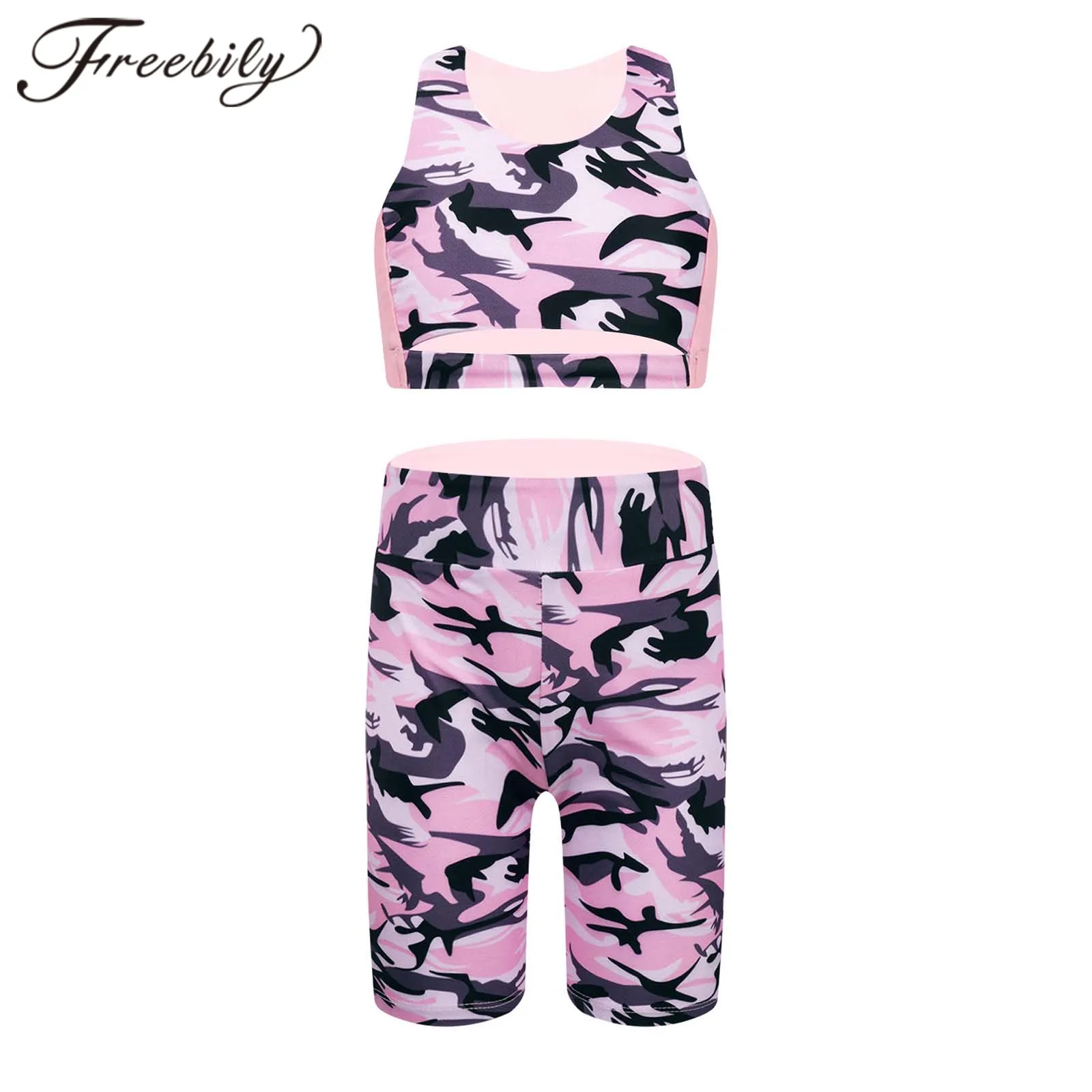 Камуфляжный спортивный костюм для девочек, спортивная одежда, комплект для йоги, укороченный топ с Y-образной спинкой и шорты, детский гимна...
Камуфляжный спортивный костюм для девочек, спортивная одежда, комплект для йоги, укороченный топ с Y-образной спинкой и шорты, детский гимна...