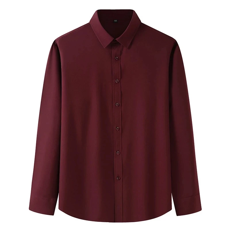 Long Sleeve Men Shirts Plus Size Male Shirts Solid Color Black White Elasticity Loose Casual Business Spring Autumn
Long Sleeve Men Shirts Plus Size Male Shirts Solid Color Black White Elasticity Loose Casual Business Spring Autumn