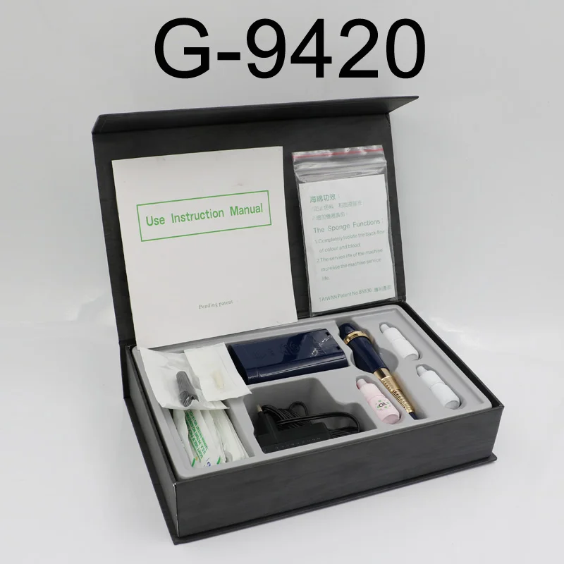 New Arrival Taiwan G-9420 Permanent Makeup Machine Pen Kits With Battery case Tattoo Power Supply For Tattoo Eyebrow Lip
New Arrival Taiwan G-9420 Permanent Makeup Machine Pen Kits With Battery case Tattoo Power Supply For Tattoo Eyebrow Lip