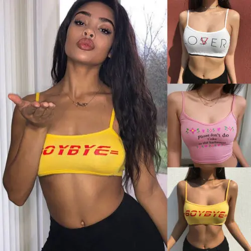 Summer Pink Crop Top 2021 New Women Strappy Cotton Letter Print Tank Tops Vest Sexy Short Crop Tops Camis Tees Tops Female
Summer Pink Crop Top 2021 New Women Strappy Cotton Letter Print Tank Tops Vest Sexy Short Crop Tops Camis Tees Tops Female