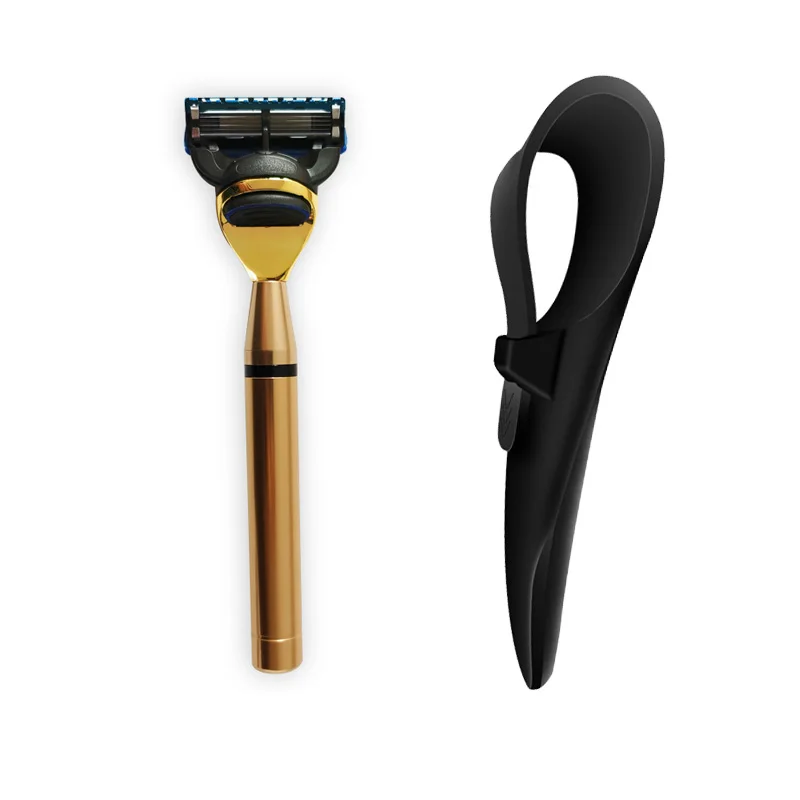 Men Manual Care Golden Metal Handle 5-Layer Safty Shaving Razor Blade Suit For other related brand
Men Manual Care Golden Metal Handle 5-Layer Safty Shaving Razor Blade Suit For other related brand