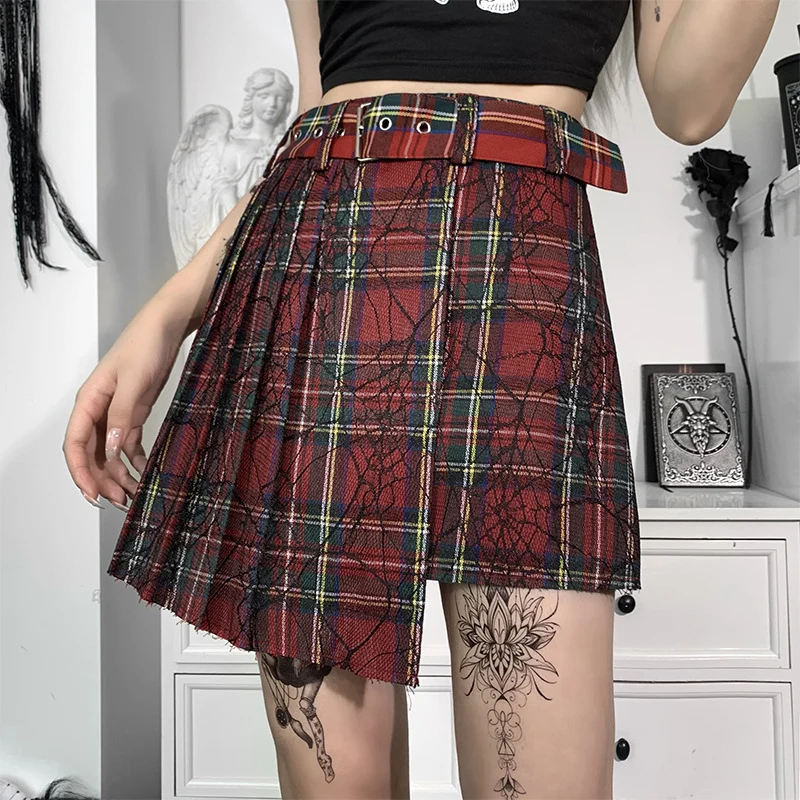 Summer Autumn Fashion Cute Slim Gothic Style Plaid Contrast Color High Waist SML Woman Casual Asymmetrical Skirt Lady Skirt
Summer Autumn Fashion Cute Slim Gothic Style Plaid Contrast Color High Waist SML Woman Casual Asymmetrical Skirt Lady Skirt