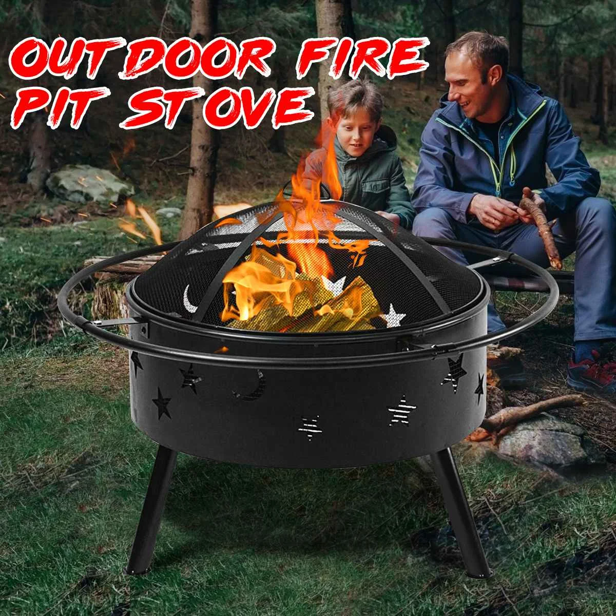 Outdoor Stove Fire Pit Stove Portable Garden Patio Wood Log Burner BBQ Camping Brazier Stove Charcoal Stove Wood Furnace 83x62cm
Outdoor Stove Fire Pit Stove Portable Garden Patio Wood Log Burner BBQ Camping Brazier Stove Charcoal Stove Wood Furnace 83x62cm