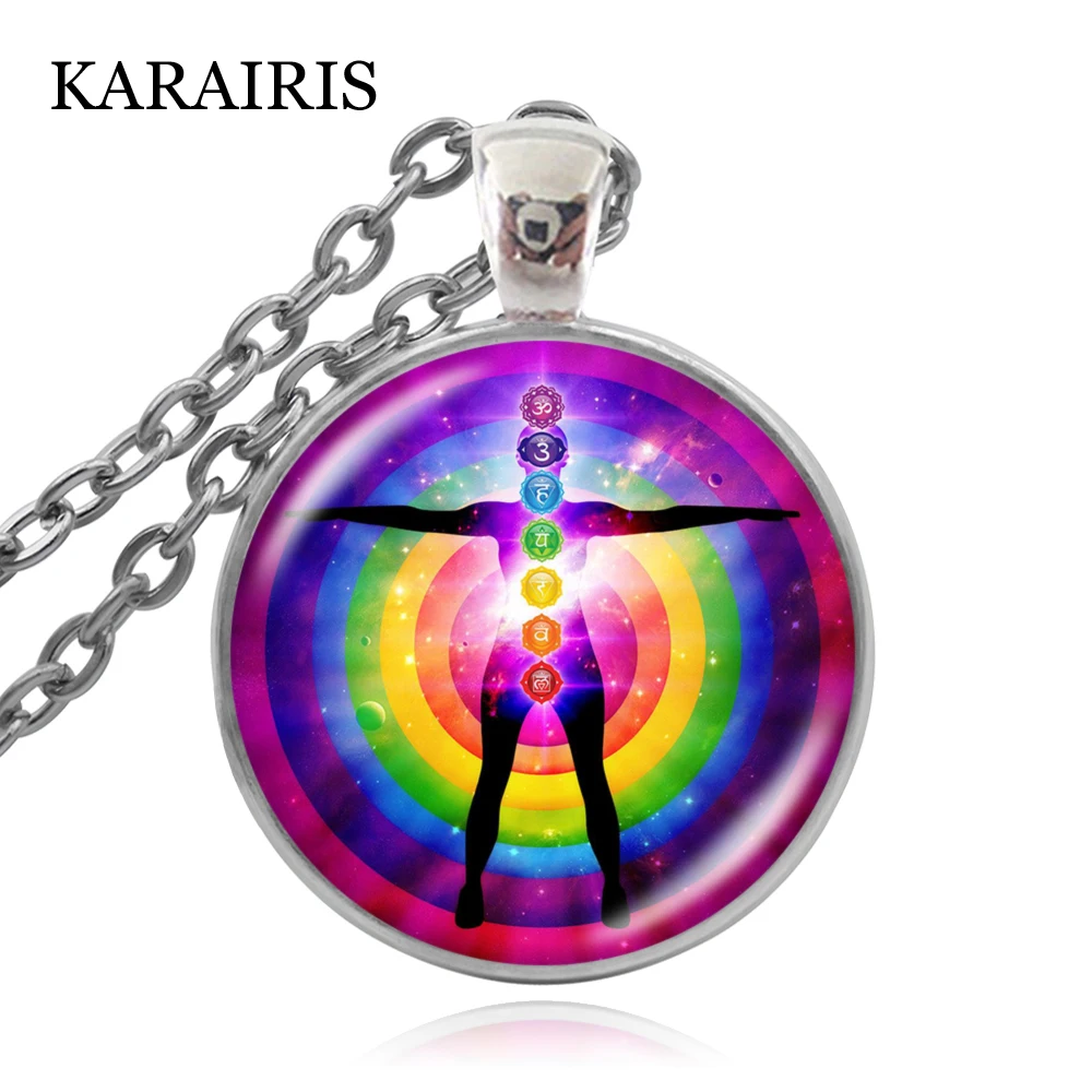 KARAIRIS Glass Pendant Necklace Women Man Yoga Healing Balance Reiki Prayer Seven Chakras Necklace Chain Choker Fashion Jewelry 
KARAIRIS Glass Pendant Necklace Women Man Yoga Healing Balance Reiki Prayer Seven Chakras Necklace Chain Choker Fashion Jewelry