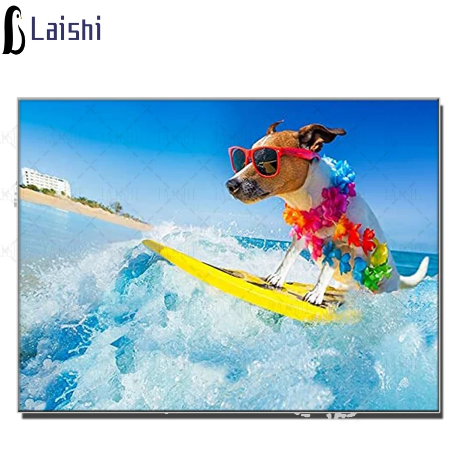 full square/round drill Golden retriever surfing the sea diamond painting embroidery cross stitch diamond kits craft home decor 
full square/round drill Golden retriever surfing the sea diamond painting embroidery cross stitch diamond kits craft home decor