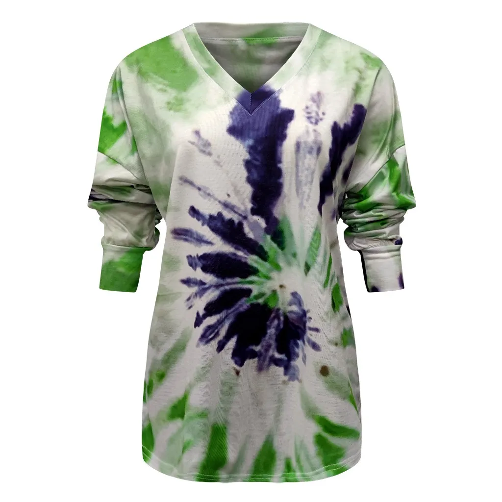 Plus Size Fashion Tie-Dye Print Blouse Shirt V-Neck Tops Casual Autumn Winter Ladies Female Women Long Sleeve Blusas Pullover 
Plus Size Fashion Tie-Dye Print Blouse Shirt V-Neck Tops Casual Autumn Winter Ladies Female Women Long Sleeve Blusas Pullover
