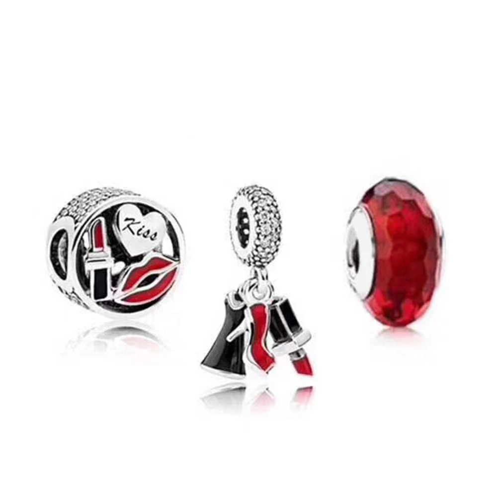 NEW 100% 925 Sterling Silver 1:1 Original Valentine's Day High Heel Charm Cut Face Glass Beads Flame Red Lips Bead Set Gift
NEW 100% 925 Sterling Silver 1:1 Original Valentine's Day High Heel Charm Cut Face Glass Beads Flame Red Lips Bead Set Gift