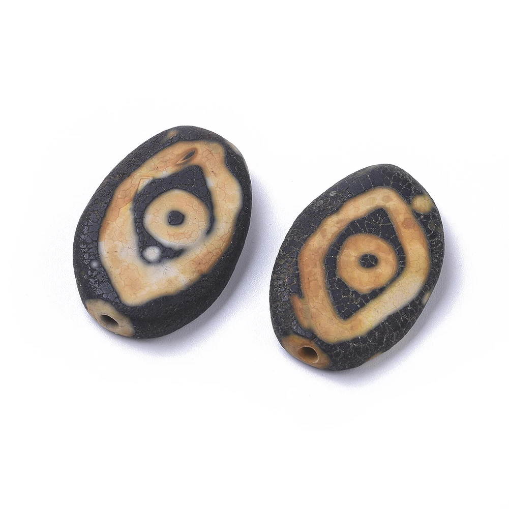 10pcs Tibetan Style 2-Eye dZi Natural Agate Beads Dyed & Heated Nuggets Coffee For DIY Jewelry 28~30x18~20x5mm, Hole: 1.8mm
10pcs Tibetan Style 2-Eye dZi Natural Agate Beads Dyed & Heated Nuggets Coffee For DIY Jewelry 28~30x18~20x5mm, Hole: 1.8mm