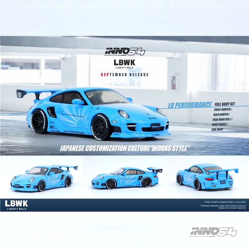 INNO 1:64 997 Liberty Walk Alloy Model Car Die-cast Vehicle Display Collection - Baby Blue
INNO 1:64 997 Liberty Walk Alloy Model Car Die-cast Vehicle Display Collection - Baby Blue