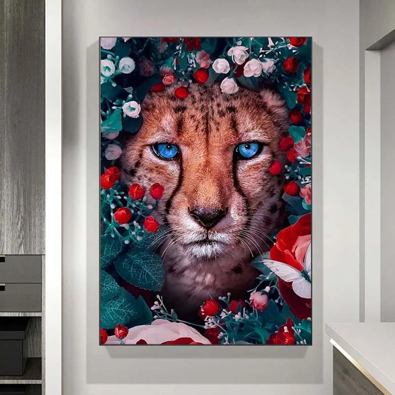 Animal Colorful Flowers Canvas Painting Wall Art Tiger Modern Poster and Picture for Living Room Classical Decorative Painting
Animal Colorful Flowers Canvas Painting Wall Art Tiger Modern Poster and Picture for Living Room Classical Decorative Painting