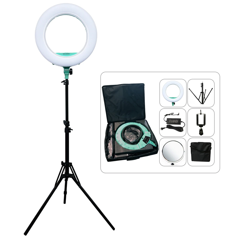 Yidoblo AX-480SII Warm&Cold Color Ring Lamp Broadcast/Video/photography/makeup Ring Light 18" 240pcs LEDS Lamp +tripod kit
Yidoblo AX-480SII Warm&Cold Color Ring Lamp Broadcast/Video/photography/makeup Ring Light 18" 240pcs LEDS Lamp +tripod kit
