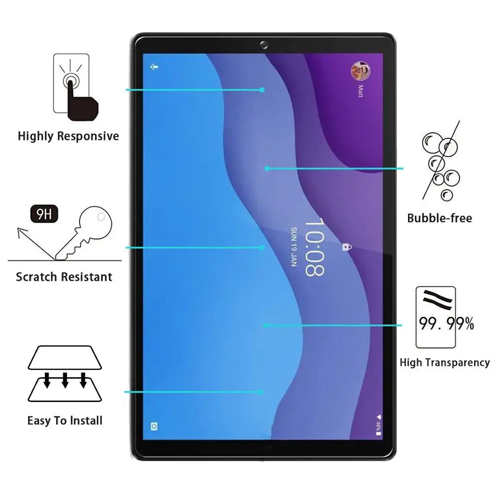 Защитная пленка для Lenovo Tab M10 HD (2-е Поколение) 10 1 дюйма TB-X306F /TB-X306X (выпуск 2020 года)