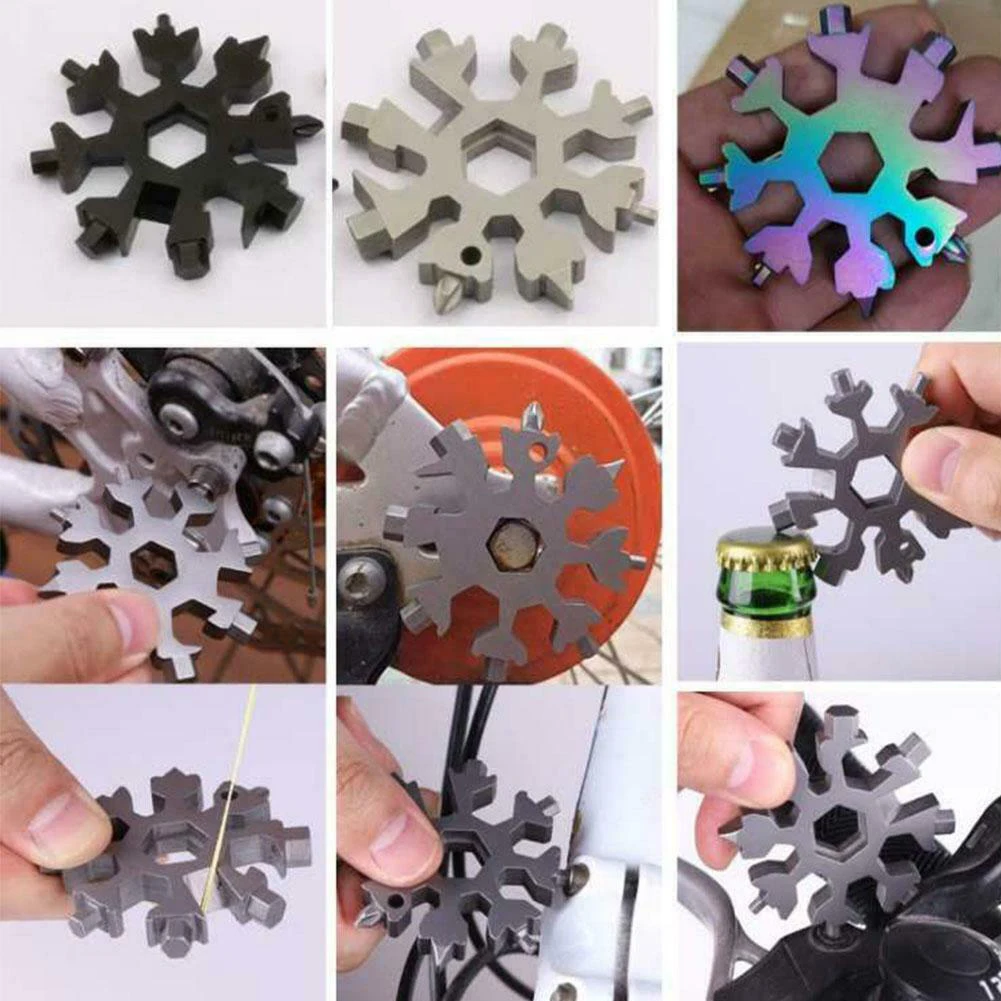 Screwdriver Snowflake Multi Tool 63x63mm Tool Wrench Kits 18 In 1 Stainless Multi-Tool
Screwdriver Snowflake Multi Tool 63x63mm Tool Wrench Kits 18 In 1 Stainless Multi-Tool