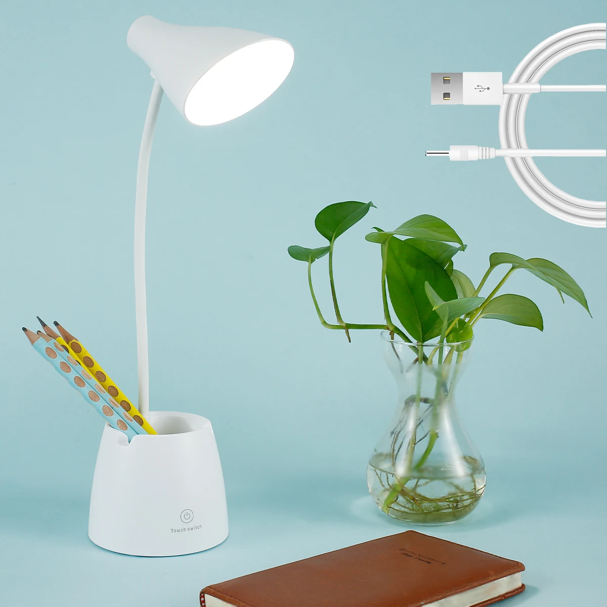 USB Charging LED Desk Lamp with 3 Lighting Modes and 10 Brightness Levels Flexible Gooseneck Reading Learning Table Lamp
USB Charging LED Desk Lamp with 3 Lighting Modes and 10 Brightness Levels Flexible Gooseneck Reading Learning Table Lamp