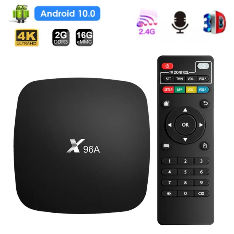 SEC X96A TV Box Android 10 2GB 16GB 4K Iptv M3u TV Receiver Media Player 2.4G Wifi Smart Android TV BOX Set Top Box FOR Netflix
SEC X96A TV Box Android 10 2GB 16GB 4K Iptv M3u TV Receiver Media Player 2.4G Wifi Smart Android TV BOX Set Top Box FOR Netflix