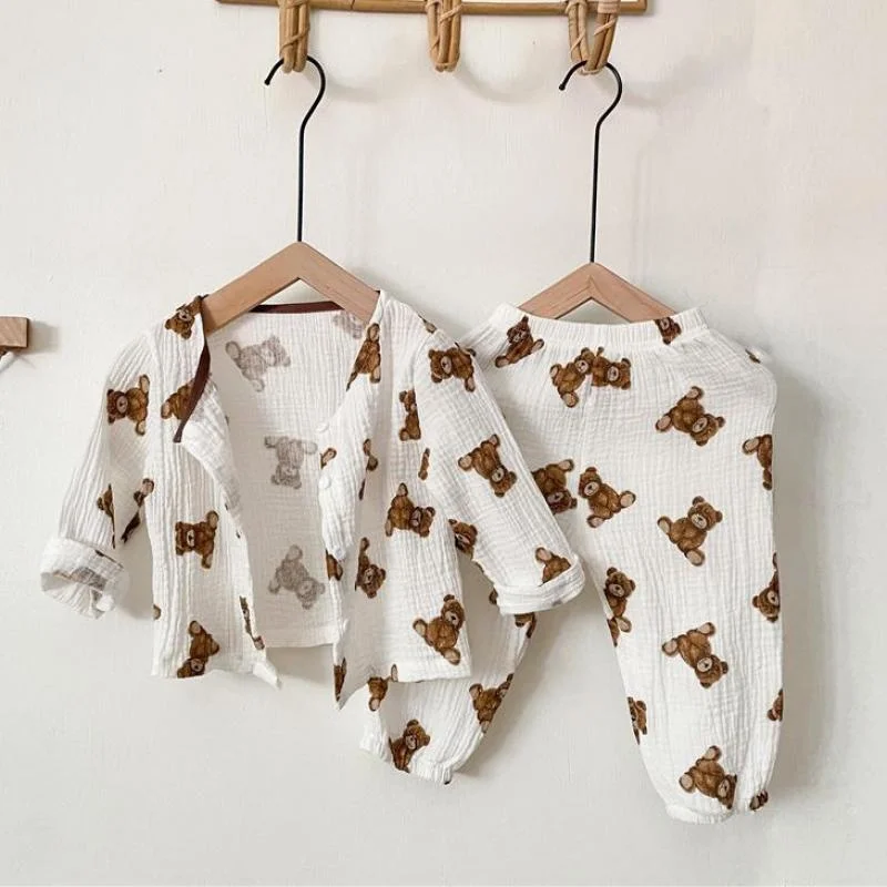 2021 Autumn New Children Cardigan Set Baby Boy Bear Print Clothes Set Kids Girls Casual Pants Suit Toddler Outfits
2021 Autumn New Children Cardigan Set Baby Boy Bear Print Clothes Set Kids Girls Casual Pants Suit Toddler Outfits