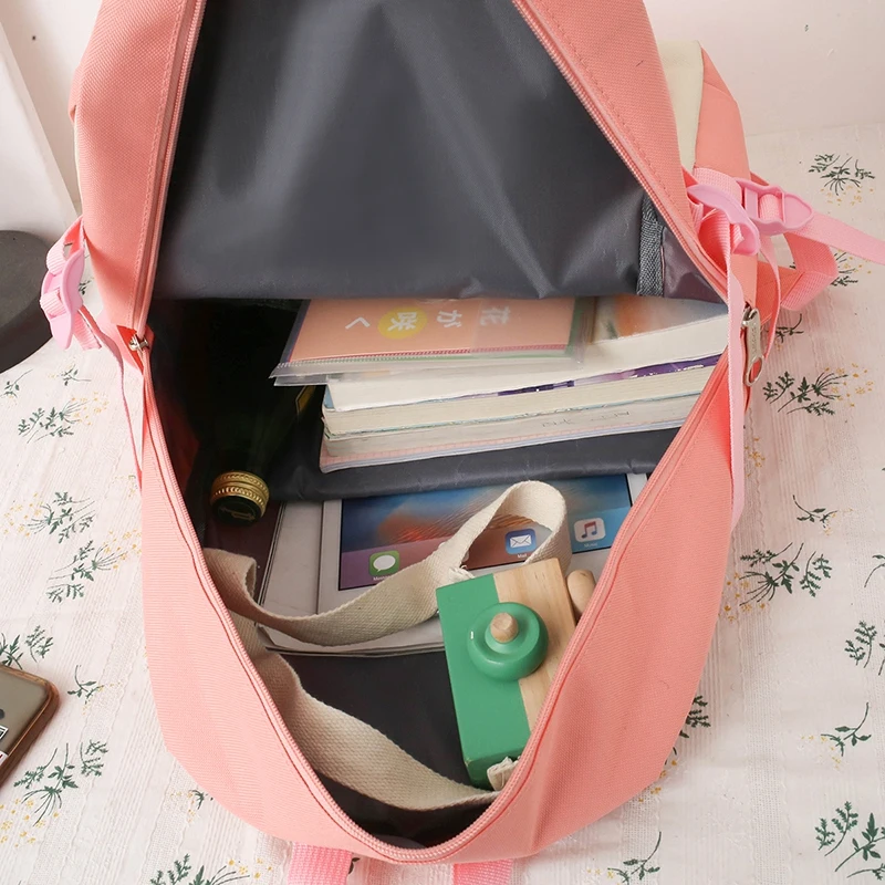 Fashion Women Backpack Kawaii 4pcs Set Student Bookbag for Teenager Cute Girls School Bags Female Travel Rucksack Laptop Mochila
Fashion Women Backpack Kawaii 4pcs Set Student Bookbag for Teenager Cute Girls School Bags Female Travel Rucksack Laptop Mochila