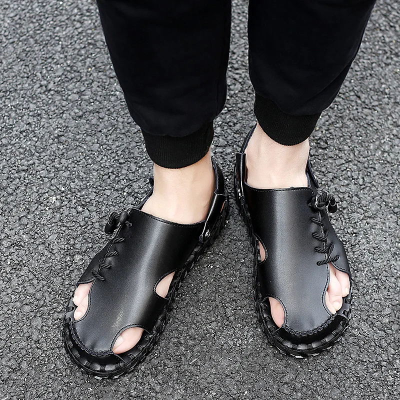 2021 Fashion Men's Summer Sandals Comfortable Slip-on Casual Sandals Slippers Men Hollow Out Genuine Leather Soft Sole Footwear
2021 Fashion Men's Summer Sandals Comfortable Slip-on Casual Sandals Slippers Men Hollow Out Genuine Leather Soft Sole Footwear