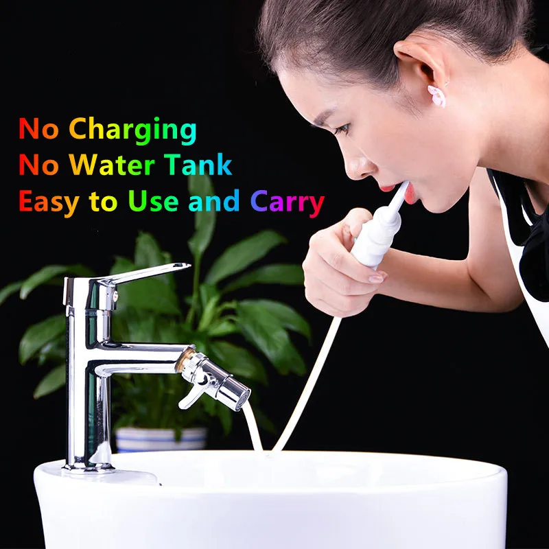 New Faucet Oral Irrigator Portable Teeth Cleaner Dental Water Flosser Pressure Adjustable Water Pick Jet Flossing No Charging
New Faucet Oral Irrigator Portable Teeth Cleaner Dental Water Flosser Pressure Adjustable Water Pick Jet Flossing No Charging