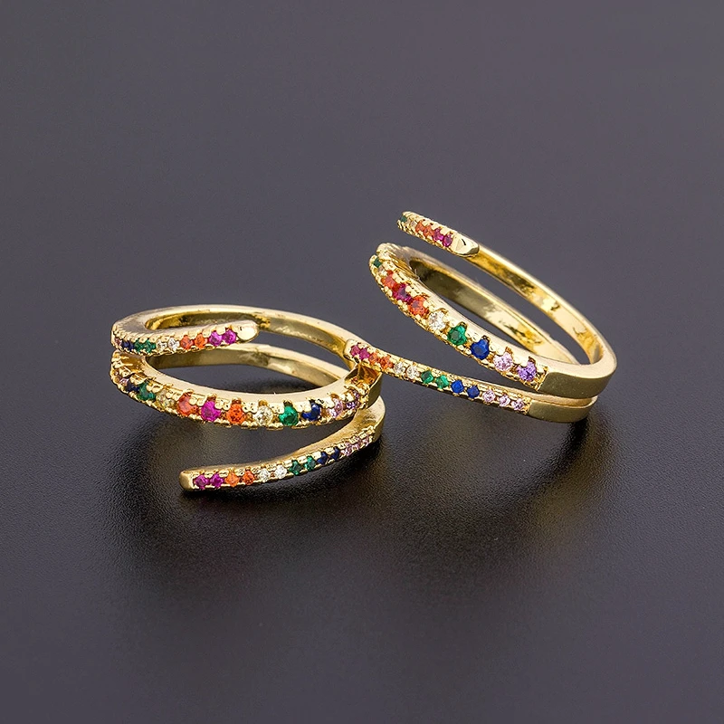 Fashion Multilayer Copper Zircon Adjustable Rings High Quality Luxury Wholesale Wedding Rings Female Wedding Engagement Jewelry
Fashion Multilayer Copper Zircon Adjustable Rings High Quality Luxury Wholesale Wedding Rings Female Wedding Engagement Jewelry