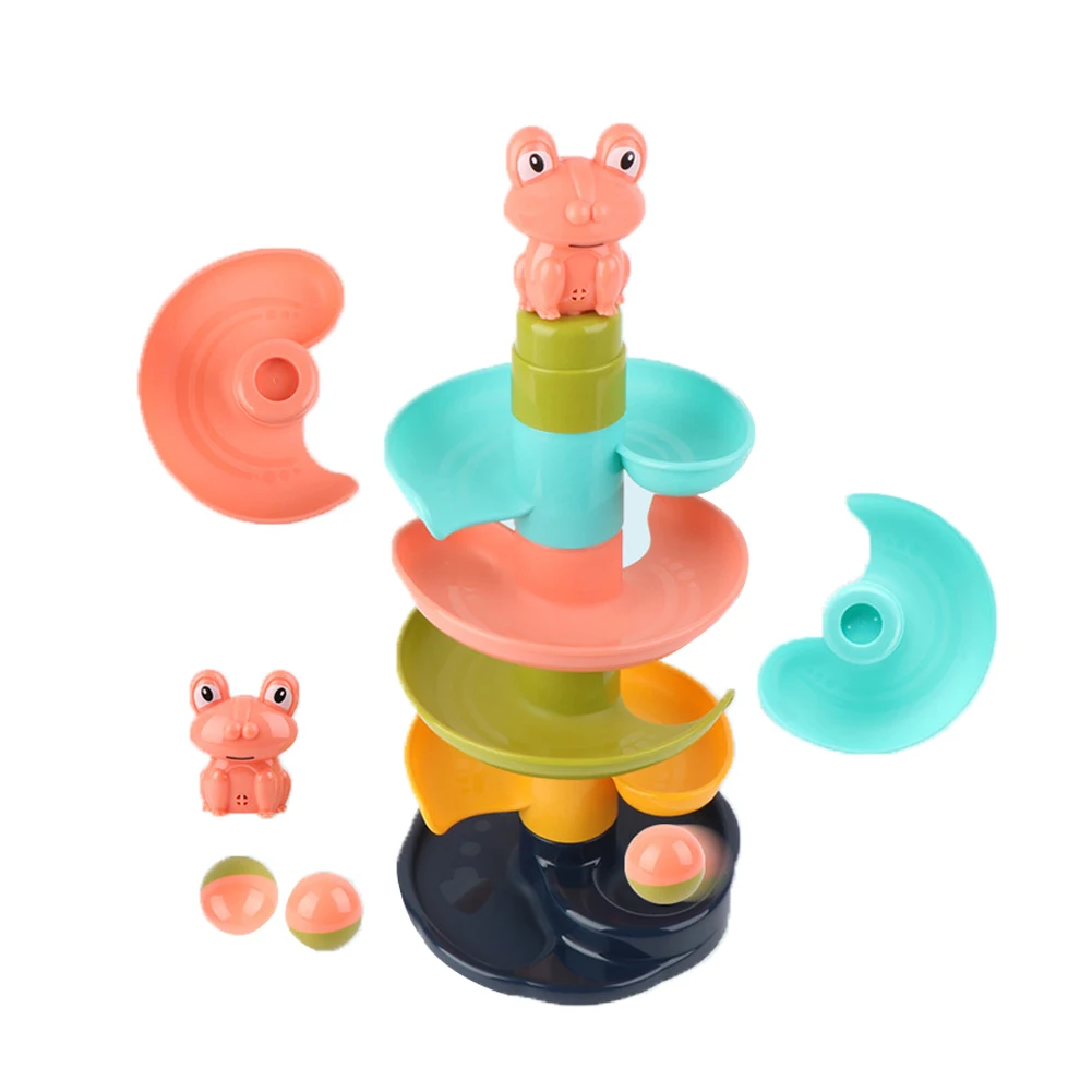 Children Colorful Frog Tracks with Ball Multi-layer Slide Roller Ball DIY Assemble Baby House Play Toy 
Children Colorful Frog Tracks with Ball Multi-layer Slide Roller Ball DIY Assemble Baby House Play Toy