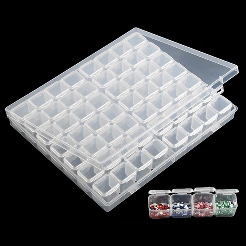 10/56/112 Cells Plastic Storage Box Stickers Funnel Sets for Diamond Painting Embroidery Accessories Tools Container Box Sewing
10/56/112 Cells Plastic Storage Box Stickers Funnel Sets for Diamond Painting Embroidery Accessories Tools Container Box Sewing