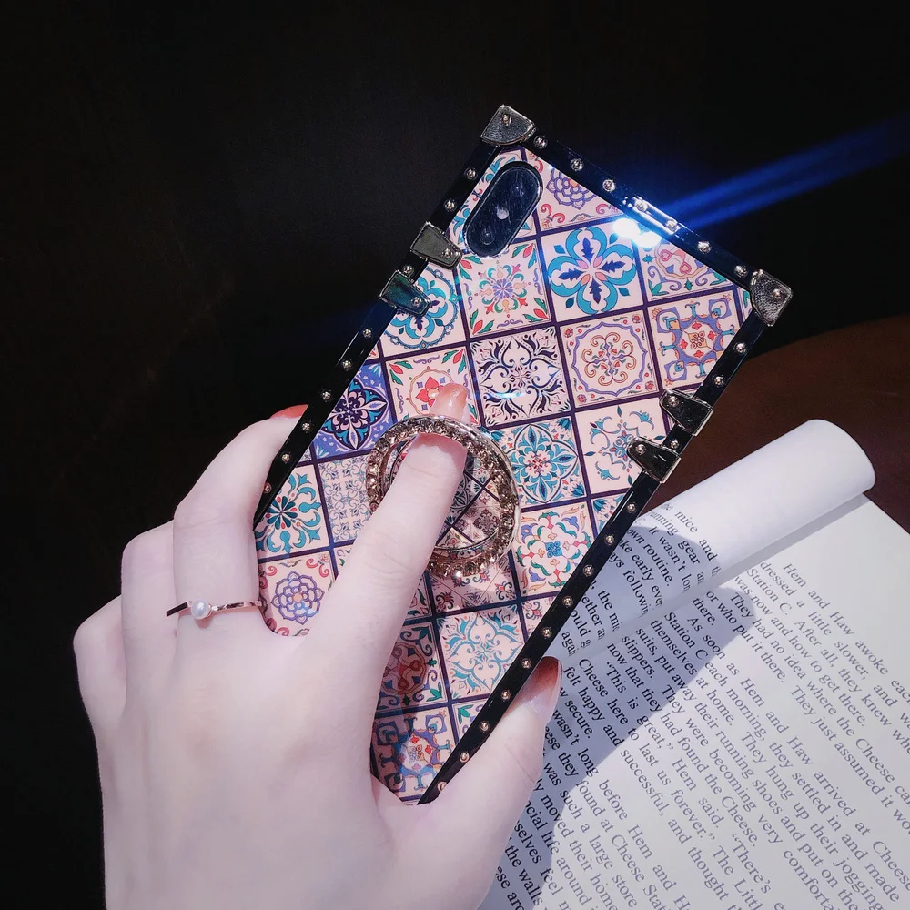 Luxury 3D Bracket Diamond Ring Square Silicone Case Cover For iPhone 12 Mini 11 Pro Max XR X XS Max 8 7Plus 6splus for Girls
Luxury 3D Bracket Diamond Ring Square Silicone Case Cover For iPhone 12 Mini 11 Pro Max XR X XS Max 8 7Plus 6splus for Girls