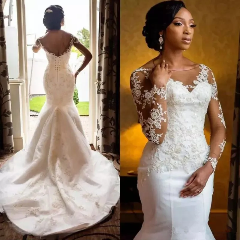Vintage African Mermaid Wedding Dresses 2020 Vestido De Noiva Handmade Long Sleeve Bridal Gowns Black Women Girls Wedding Dress
Vintage African Mermaid Wedding Dresses 2020 Vestido De Noiva Handmade Long Sleeve Bridal Gowns Black Women Girls Wedding Dress
