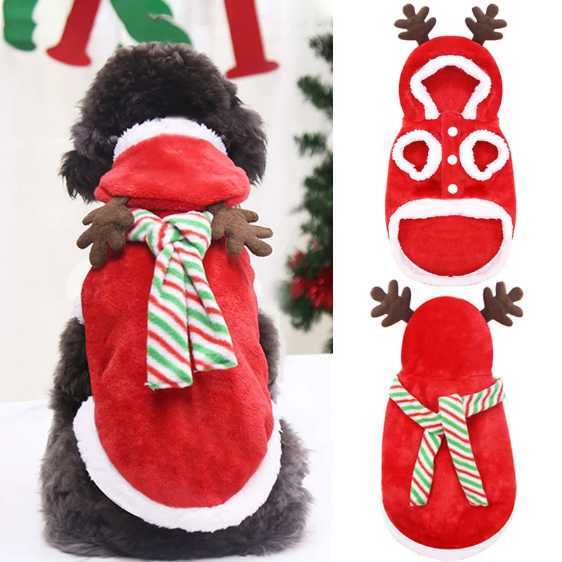 Christmas Cat Clothes Elk Dog Hoodies Jacket Warm Flannel Dog Coat Winter Clothes for Dogs Christmas Dog Costume Pug Ropa Perro
Christmas Cat Clothes Elk Dog Hoodies Jacket Warm Flannel Dog Coat Winter Clothes for Dogs Christmas Dog Costume Pug Ropa Perro